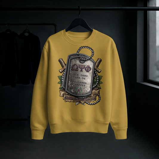 NEW 2026 DAWG TAG OMEGA PSI PHI LINE SHIRT - CUSTOMIZED ALL NUMBERS AVAILABLE YOU WILL BE PROMPTED TO WRITE IN INFO FOR PERSONALIZATION FOR THIS DESIGN IN THE ORDER NOTE BOX ON THE CHECKOWT PAGE.BY WAYMAKER DESIGNS INC.