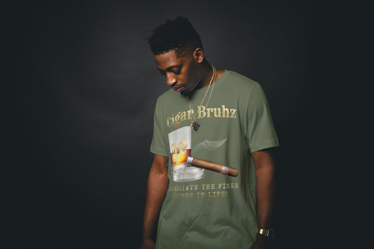 CIGAR BRUHZ FINER THINGS OMEGA PSI PHI SHIRT DESIGNED BY Waymaker Designs Inc.