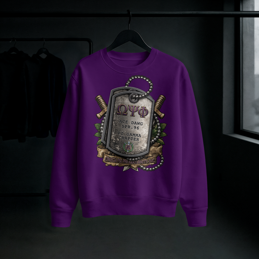 NEW 2026 DAWG TAG OMEGA PSI PHI LINE SHIRT - CUSTOMIZED ALL NUMBERS AVAILABLE YOU WILL BE PROMPTED TO WRITE IN INFO FOR PERSONALIZATION FOR THIS DESIGN IN THE ORDER NOTE BOX ON THE CHECKOWT PAGE.BY WAYMAKER DESIGNS INC.