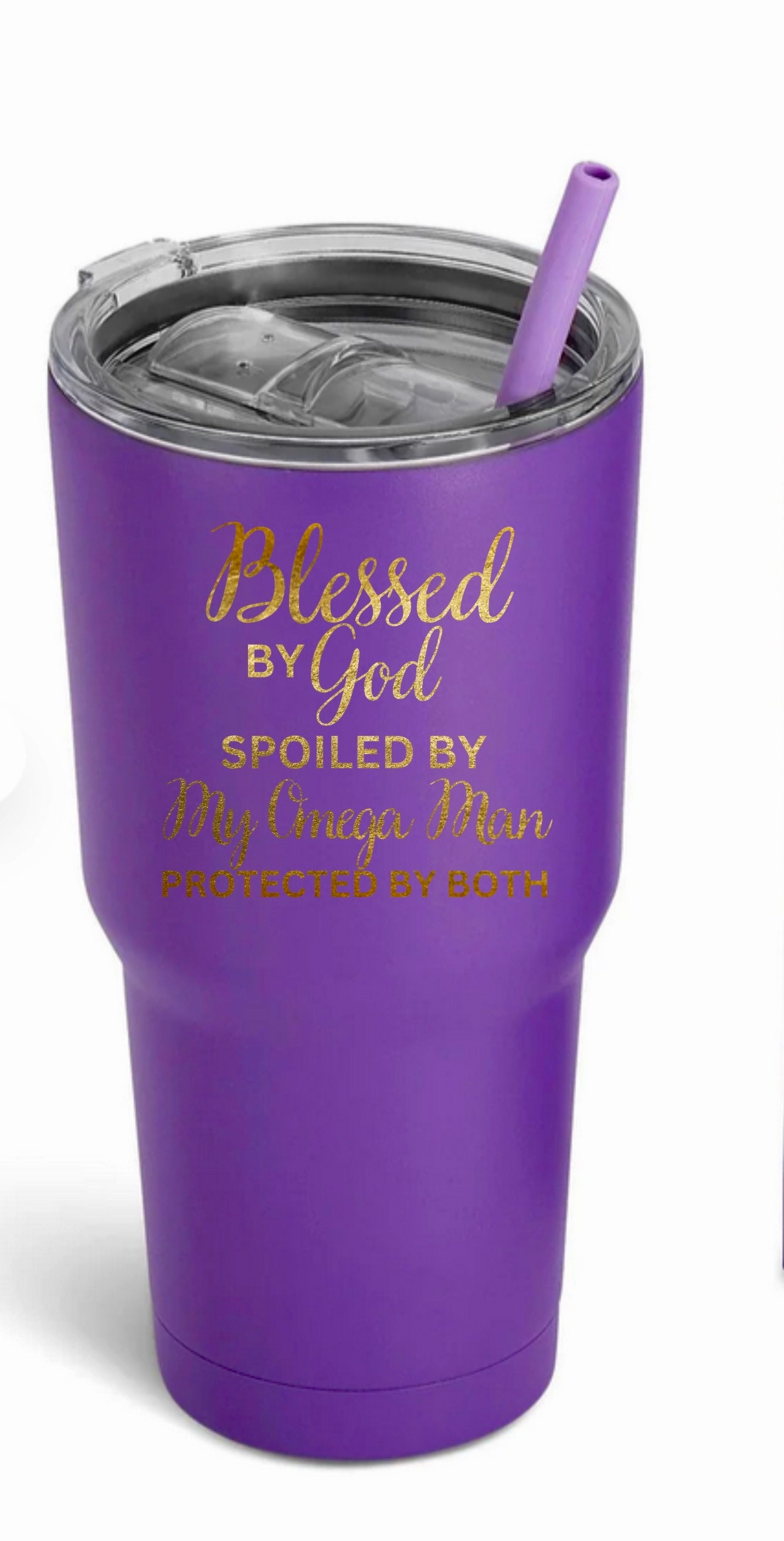 Blessed By God Spoiled By My Omega Man 30 ozTumbler - Double sided desig image 0