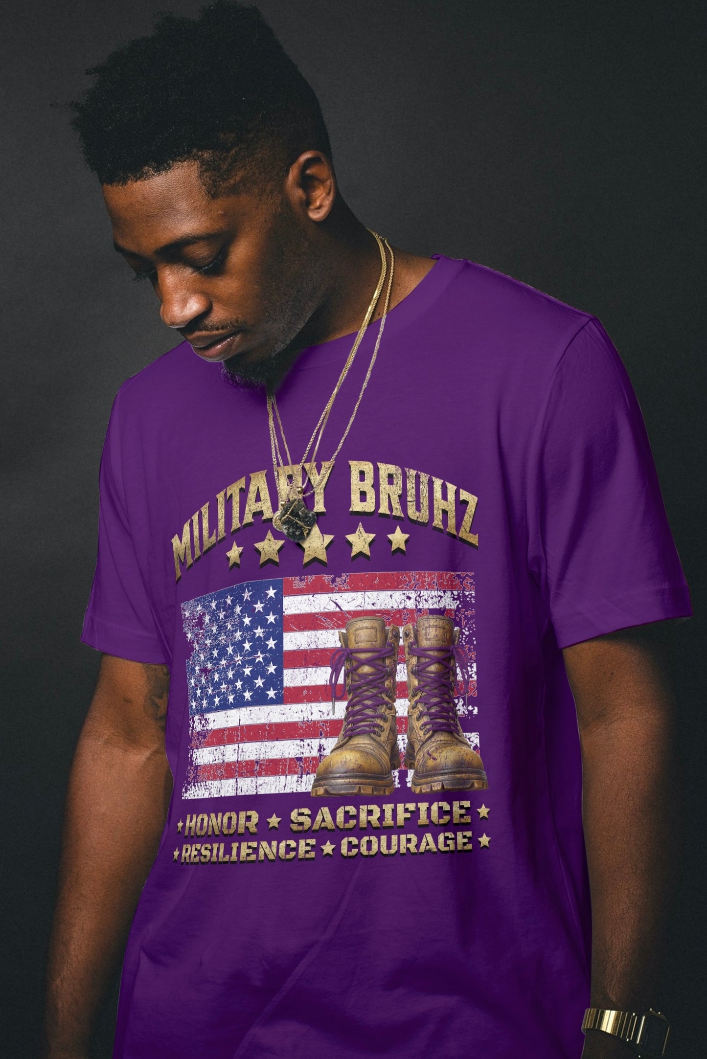 Military Bruhz Honor Sacrifice Resilience Courage By Waymaker Desig image 0
