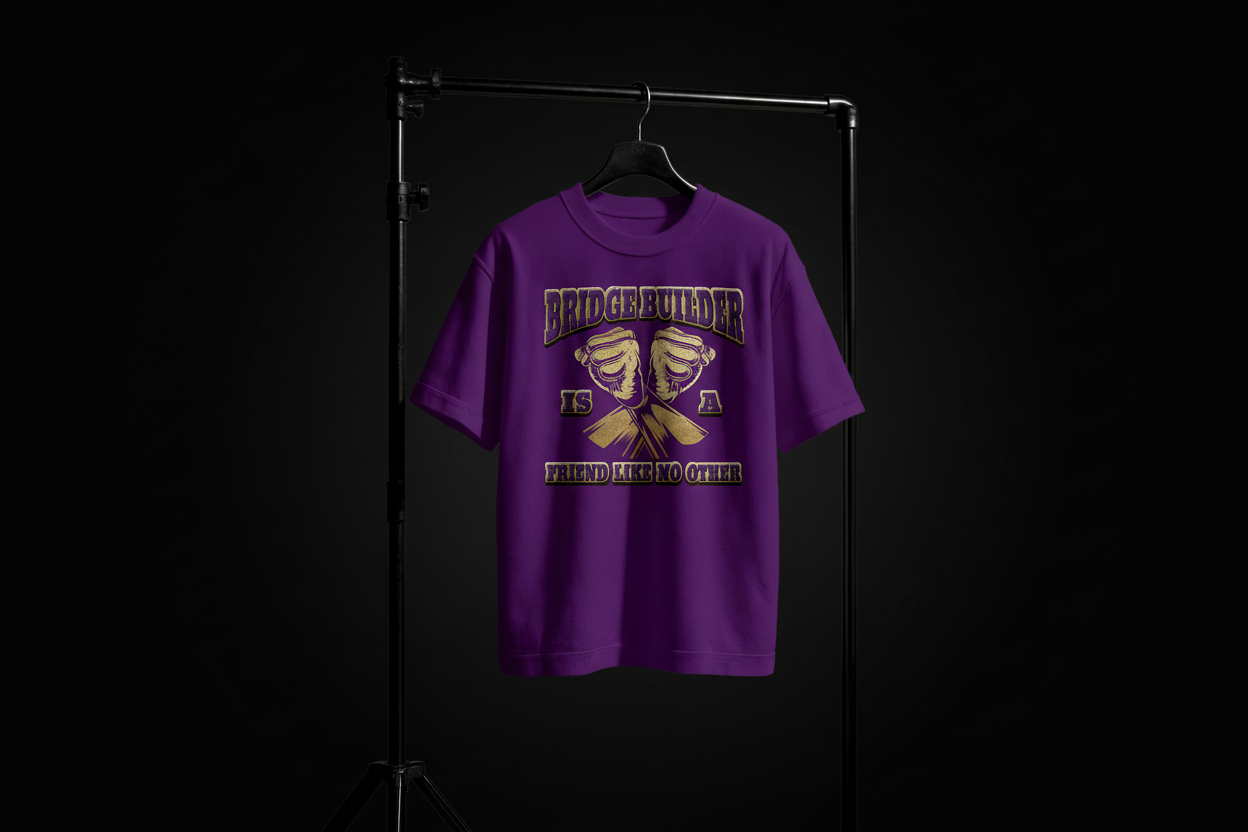 BRIDGE BUILDER Omega Psi Phi Shirt Designed by Waymaker Designs Inc.