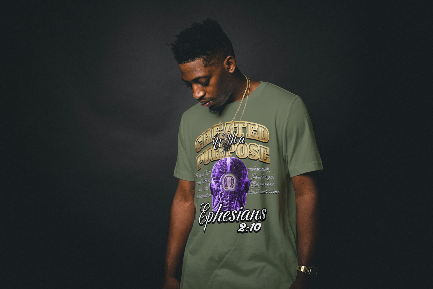 Created With A Purpose Ephesians 2:10 Omega Psi Phi Shirt Original Design By Waymaker Designs Inc.