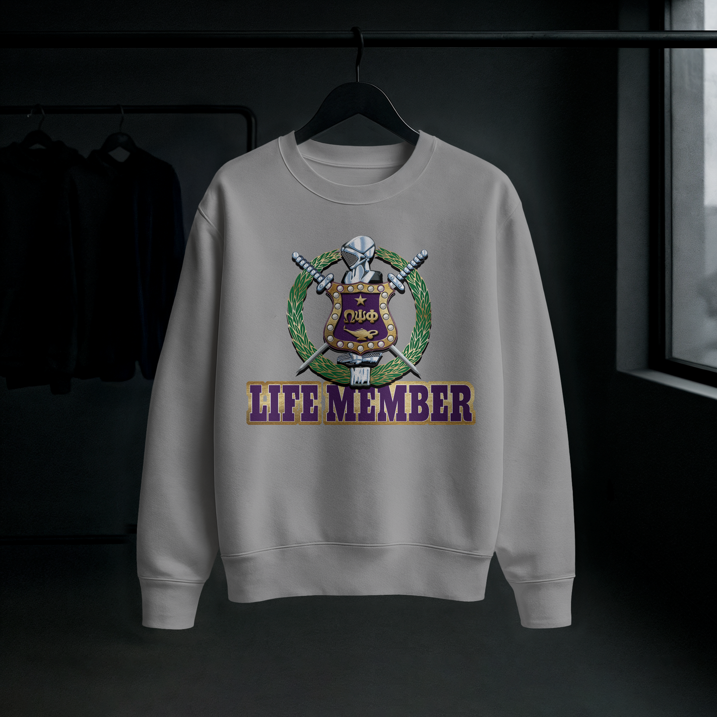 FALL25 OMEGA PSI PHI LIFE MEMBER SHIRT DESIGNED BY WAYMAKER DESIGNS INC.